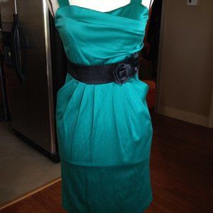 2-Hip Girls dress, green, shoulder straps, Size 14